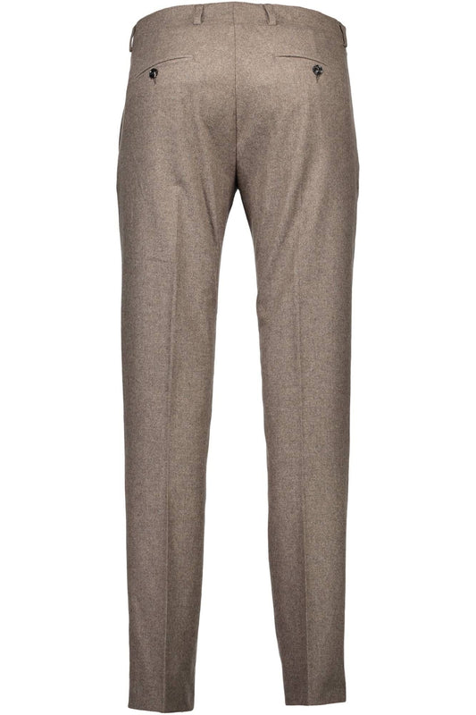 Brown Polyester Men Pants