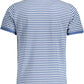 Blue Cotton Men Polo Shirt