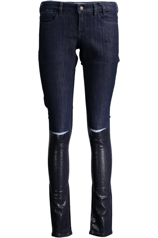 Blue Cotton Women Jeans