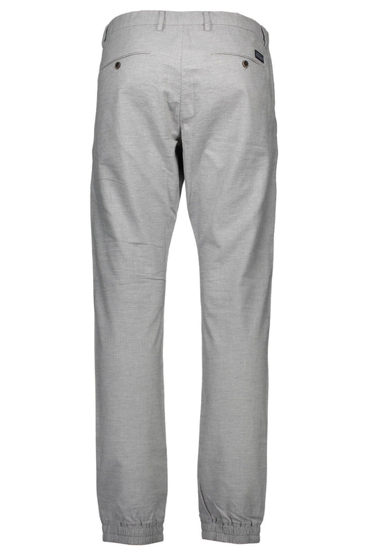 Gray Cotton Men Trouser