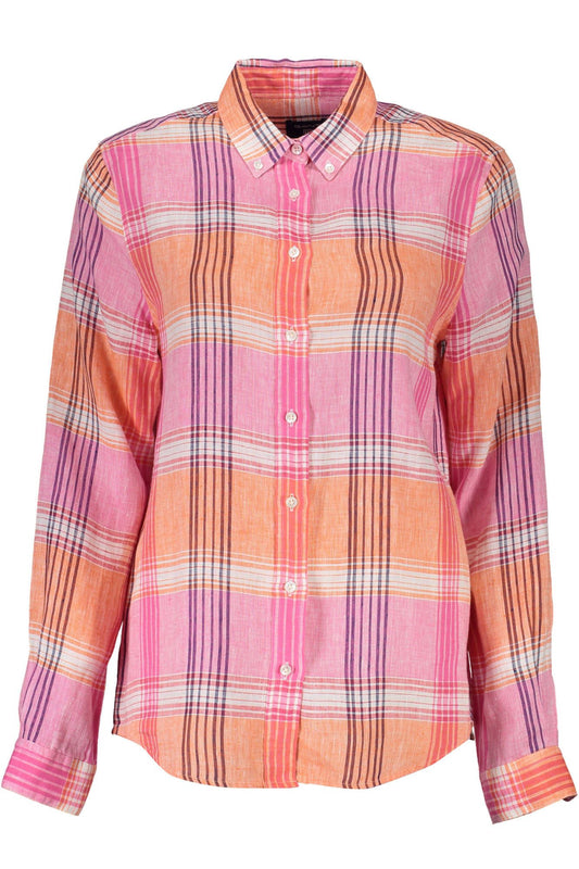 Pink Linen Women Shirt
