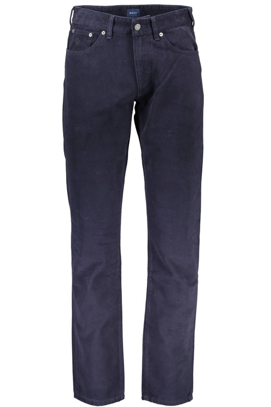 Blue Cotton Men Pant