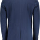 Blue Cotton Men Jacket