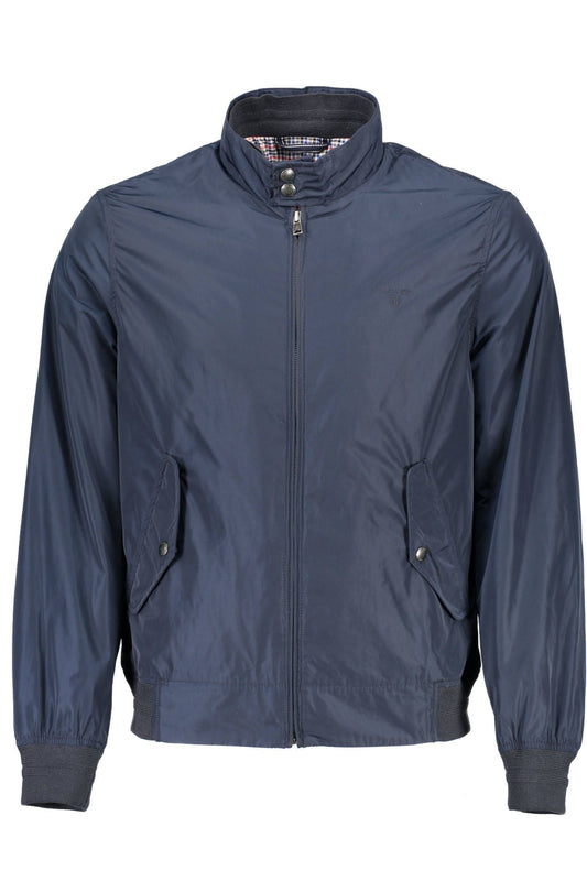 Blue Polyester Men Jacket