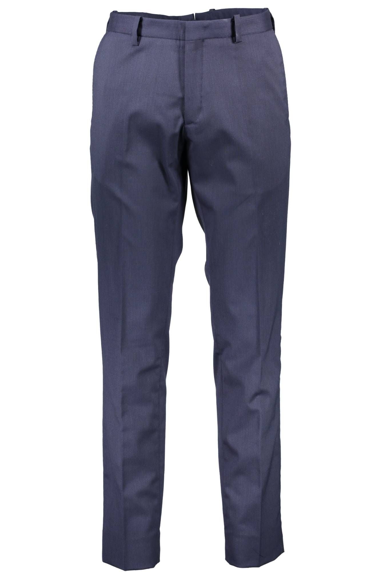Blue Polyester Men Trouser