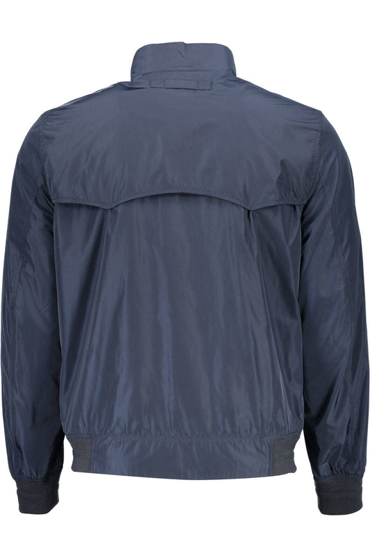 Blue Polyester Men Jacket