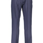 Blue Polyester Men Trouser