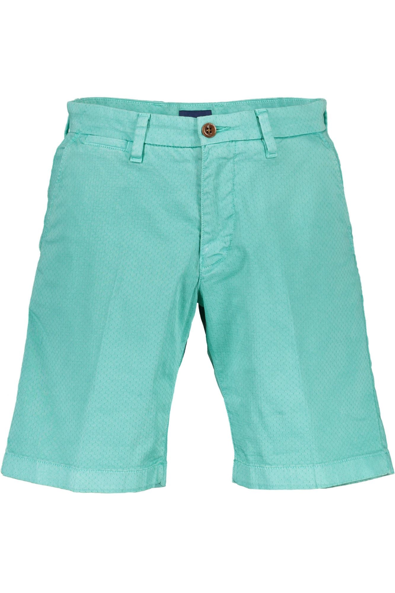 Green Cotton Men Bermuda
