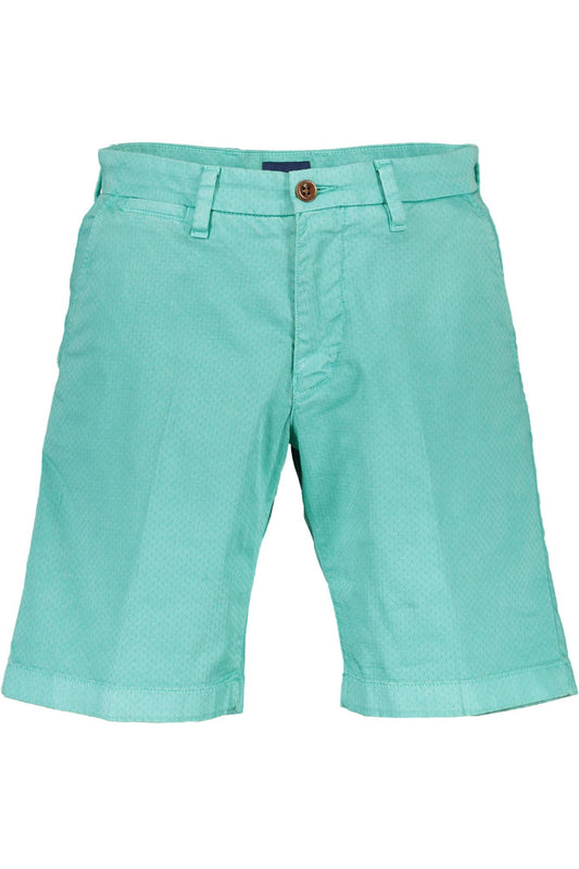 Green Cotton Men Bermuda