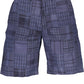 Blue Cotton Men Bermuda Pant