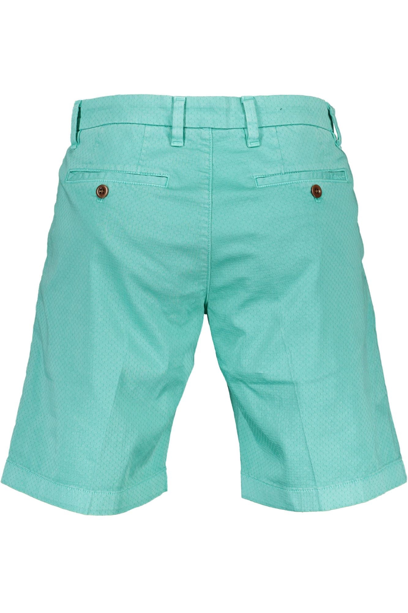 Green Cotton Men Bermuda