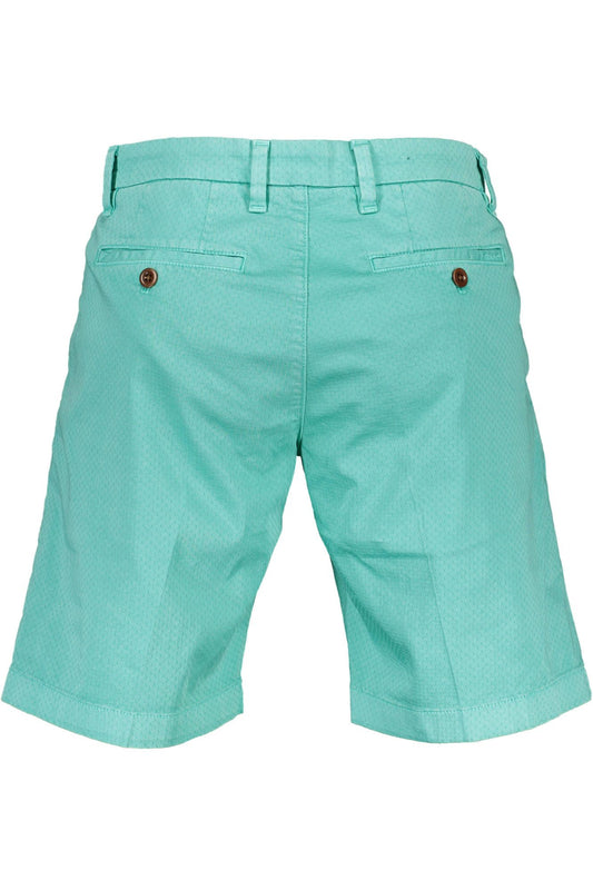 Green Cotton Men Bermuda