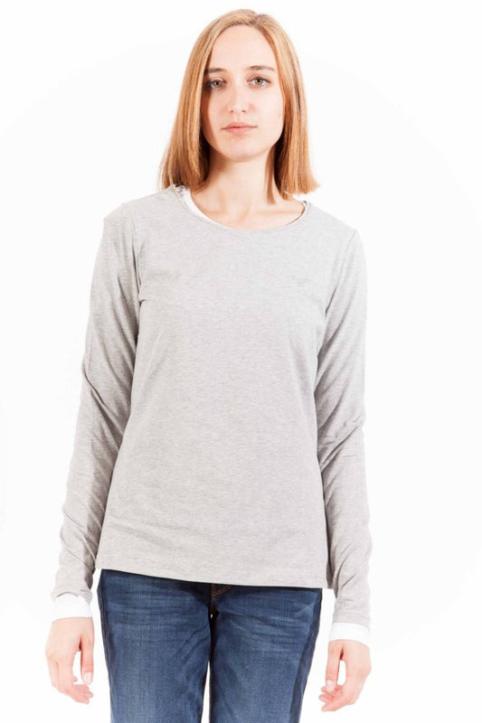 Gray Cotton Women T-Shirt