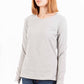 Gray Cotton Women T-Shirt