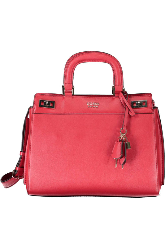 Red Cotton Women Handbag