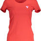 Red Cotton Women T-Shirt