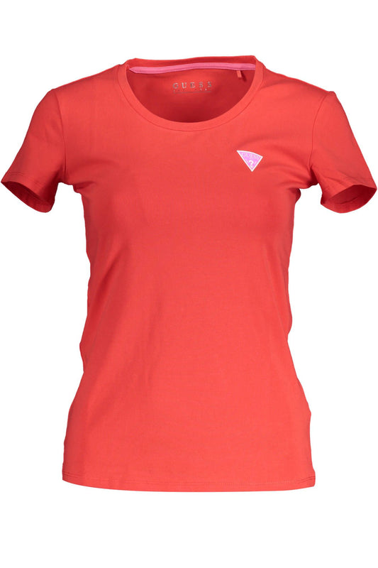 Red Cotton Women T-Shirt