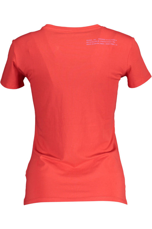 Red Cotton Women T-Shirt