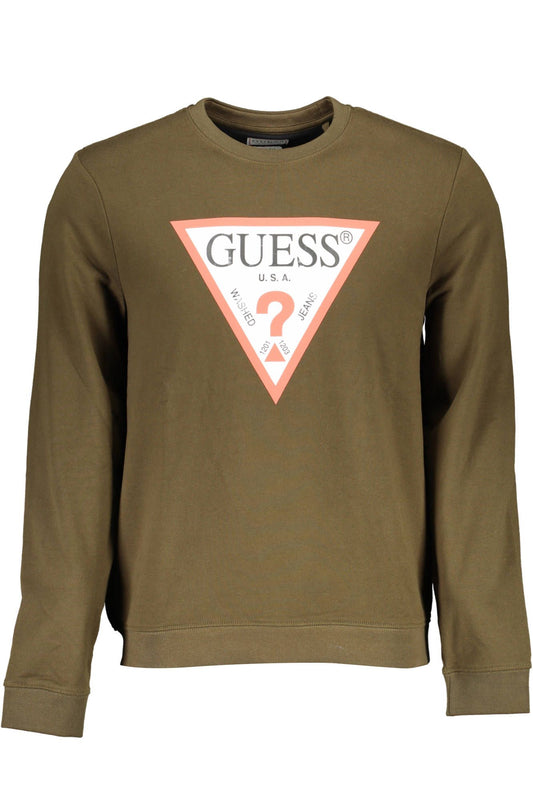Green Cotton Men Sweater