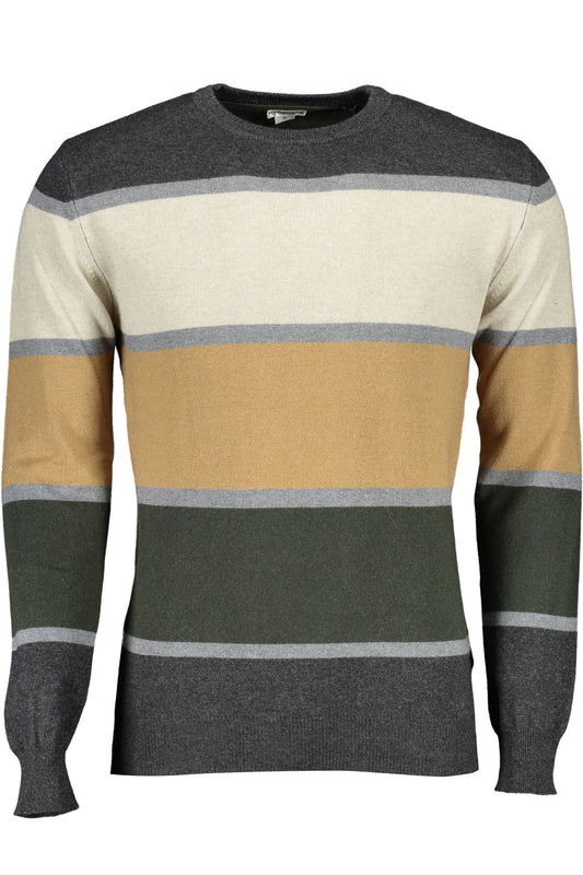 Beige Wool Men Sweater