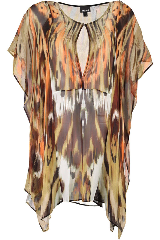 Orange Viscose Women Dress