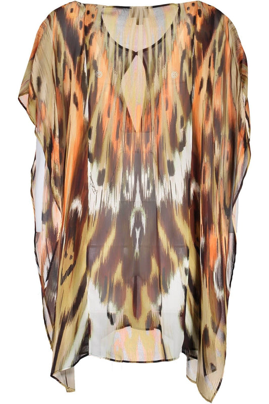 Orange Viscose Women Dress