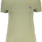 Green Cotton Women T-Shirt