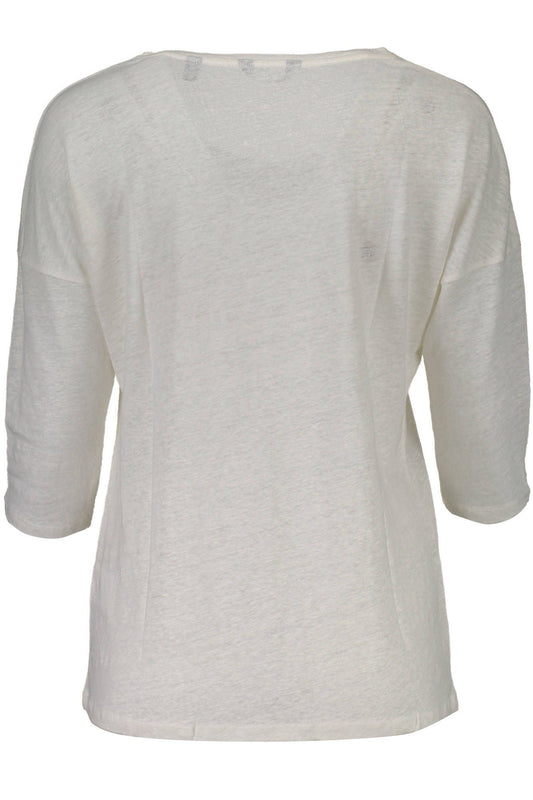 White Linen Women T-Shirt