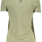 Green Cotton Women T-Shirt