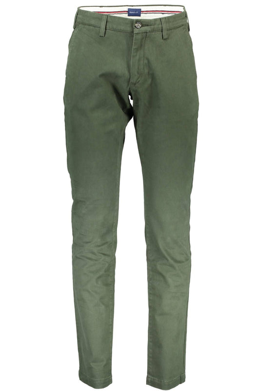 Green Cotton Men Pant