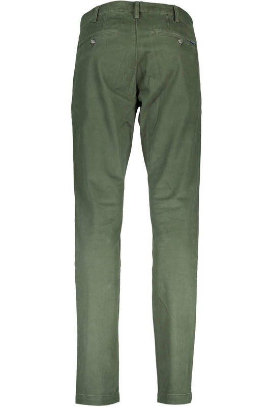 Green Cotton Men Pant