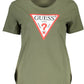 Green Cotton Women T-Shirt