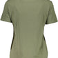 Green Cotton Women T-Shirt