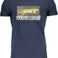 Blue Cotton Men T-Shirt