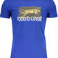 Blue Cotton Men T-Shirt