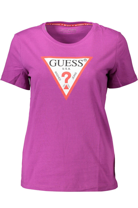 Purple Cotton Women T-Shirt
