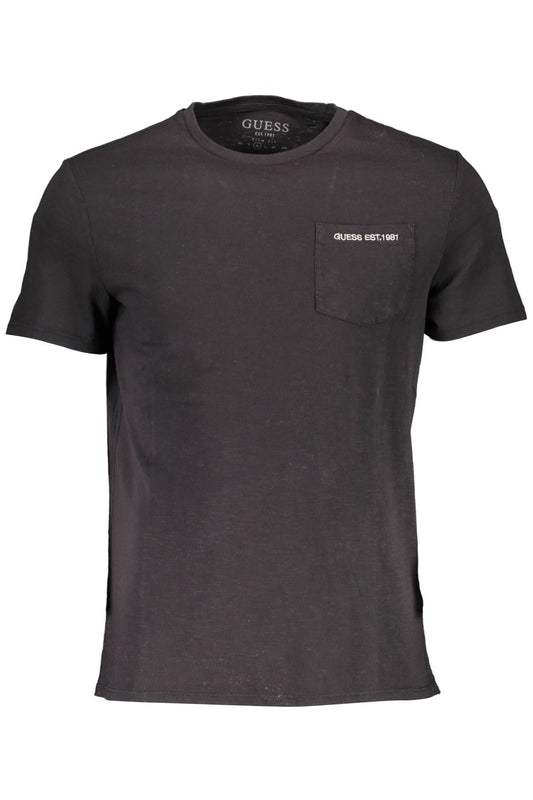 Black Cotton Men T-Shirt