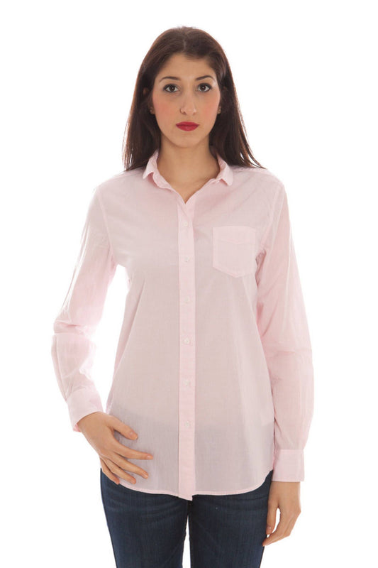 Pink Cotton Women Shirt