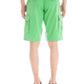 Green Cotton Men Bermuda Pant