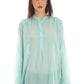 Light Blue Cotton Women Shirt