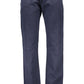 Blue Cotton Men Trouser
