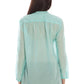 Light Blue Cotton Women Shirt