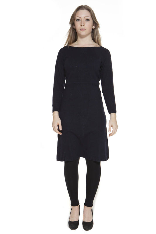 Blue Wool Women Dress