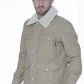 Beige Cotton Men Jacket