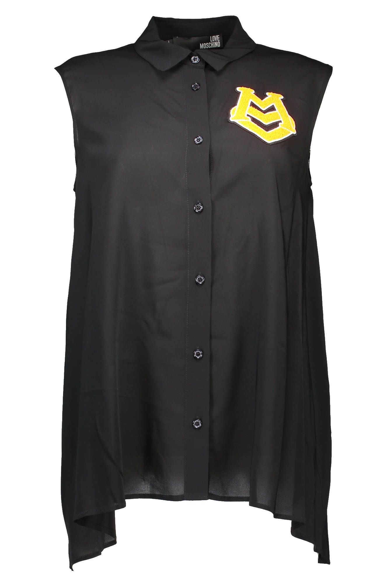 Black Viscose Women Shirt