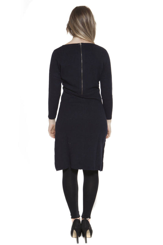 Blue Wool Women Dress