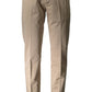 Beige Cotton Men Pant