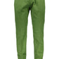 Green Cotton Men Trouser