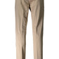 Beige Cotton Men Pant