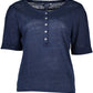 Blue Linen Women Top